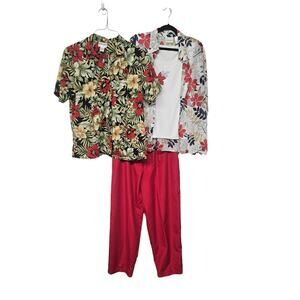 Lot of 3 Womens Pants Tops Size 14 XL Koret NWT Pants w/ Two Matching Tops